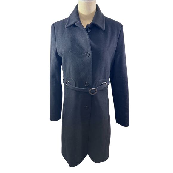 "VIA SPIGA" Women's Cashmere Wool Blend Trench Coat Quiet Luxury Old Money SZ 10 - Picture 1 of 16
